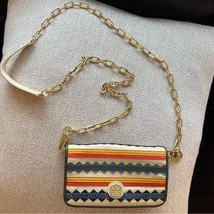 Patterned Tory Burch Clutch Purse
